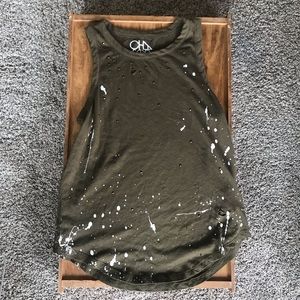 Evereve Tops - Evereve Distressed Tank Evereve Tops - Evereve Distressed Tank